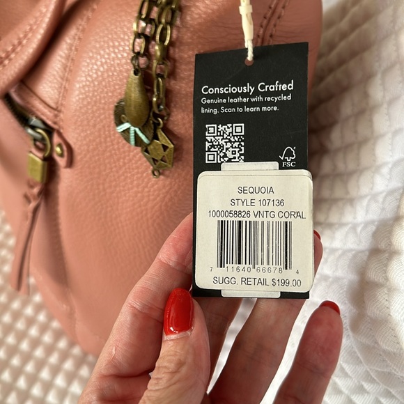 ♥️The Sak Sequoia Leather Hobo Bag in Vintage Coral - Picture 12 of 12